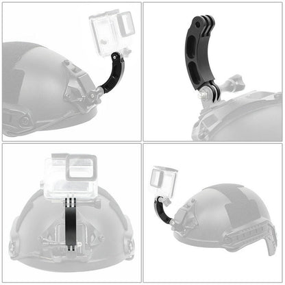 Aluminum Alloy Helmet Extension Arm Bracket for GoPro OSMO ACTION Camera