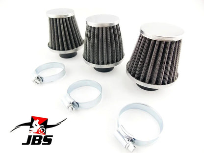 42mm Chrome Pod Air Filter Set for Kawasaki H2 750 Mach IV (1972-1975)