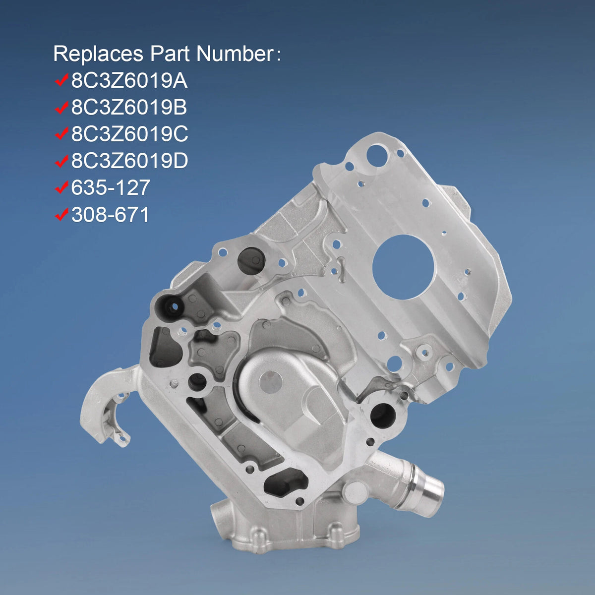 Timing Cover for Ford F250SD F350SD 2008–2010 (8C3Z6019B, 8C346D080BB, 8C346D080BA)