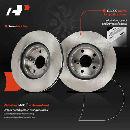 Set of 2 Front Side Disc Brake Rotors for Subaru Impreza (2017–2023) 12147042