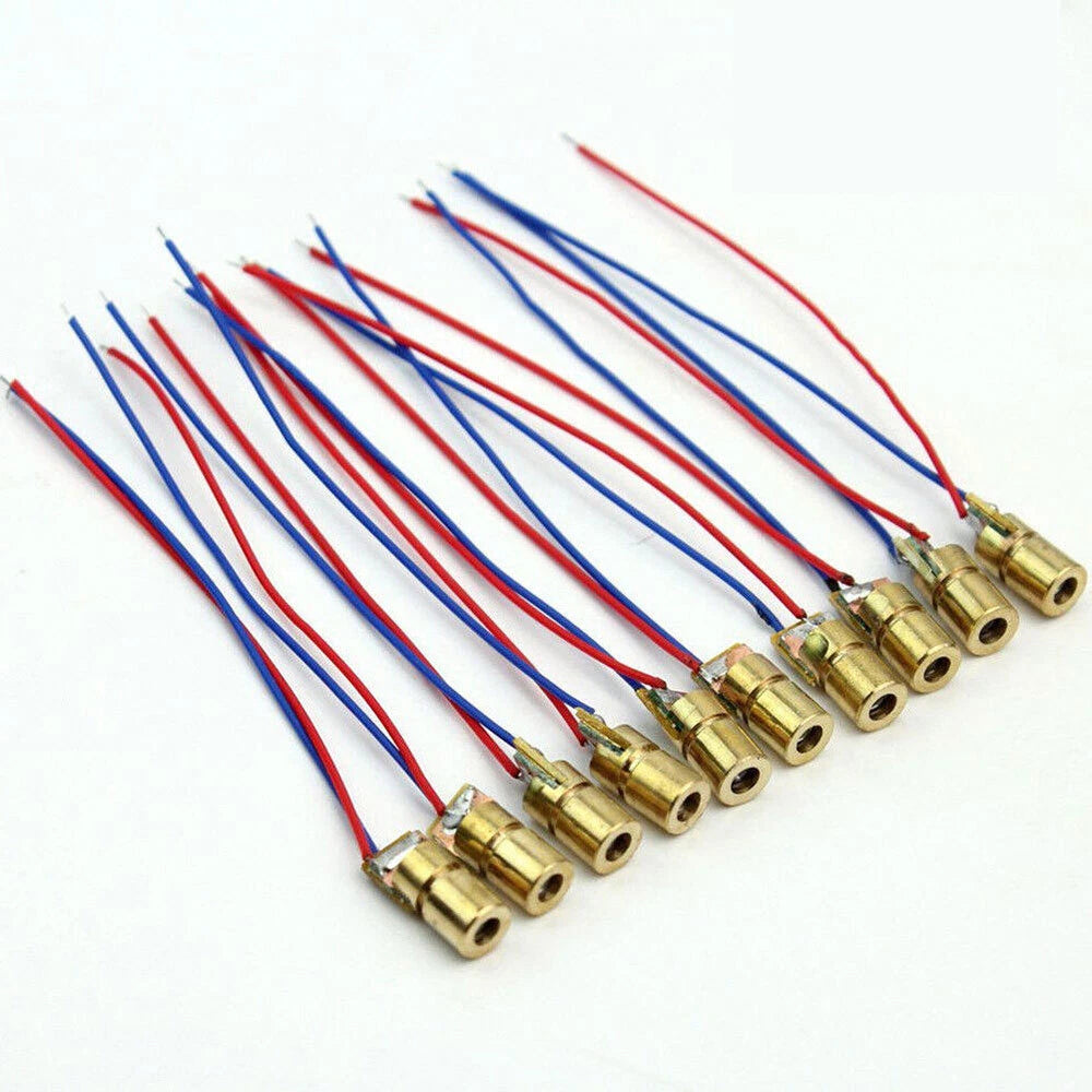 20X 650nm 6mm 5V Adjustable Laser Dot Diode Module Red Copper Head