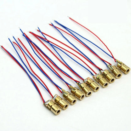 20X 650nm 6mm 5V Adjustable Laser Dot Diode Module Red Copper Head