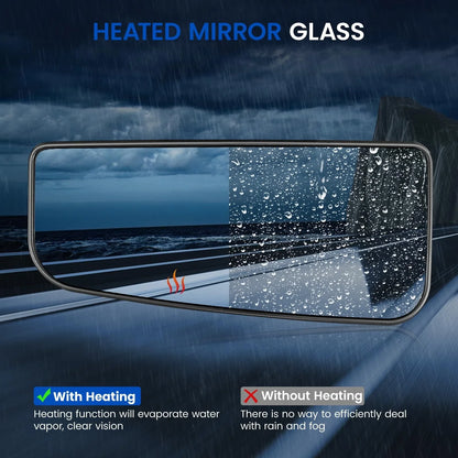 Heated Left Lower Tow Mirror Glass for Ford F-150 (2015–2021) & F-450/F-550 (2017–2019)