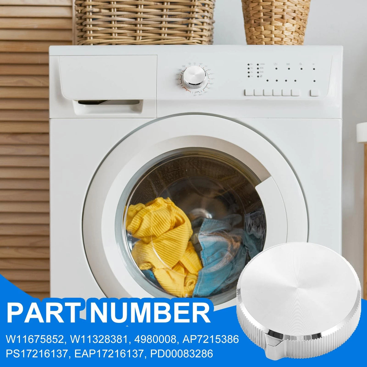 Dryer Knob for Maytag Washer Dryer (W11675852, W11328381)