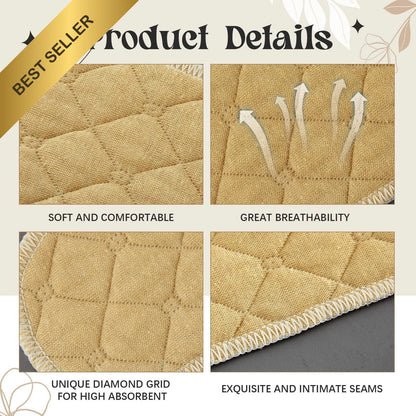 10PCS Cotton Bra Liners Sweat Pads 3-Layer Inserts for Women