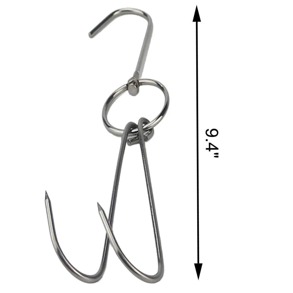 6X Stainless Steel Double Meat Hooks for Various Applications