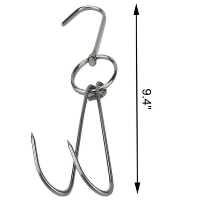 6X Stainless Steel Double Meat Hooks for Various Applications
