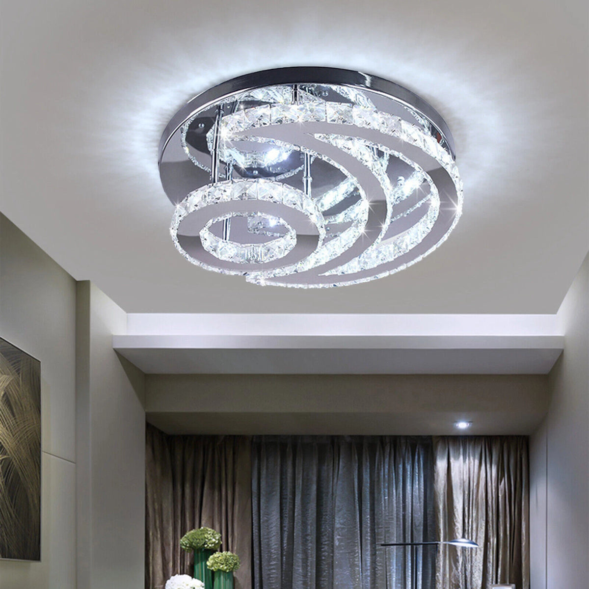 Crystal LED Ceiling Light Fixture for Modern Pendant Lamp (Indoor)