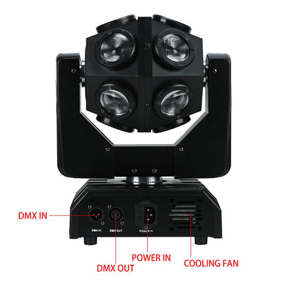 4x 12x12W 4in1 LED RGBW DMX Moving Head Beam Stage Wash Light