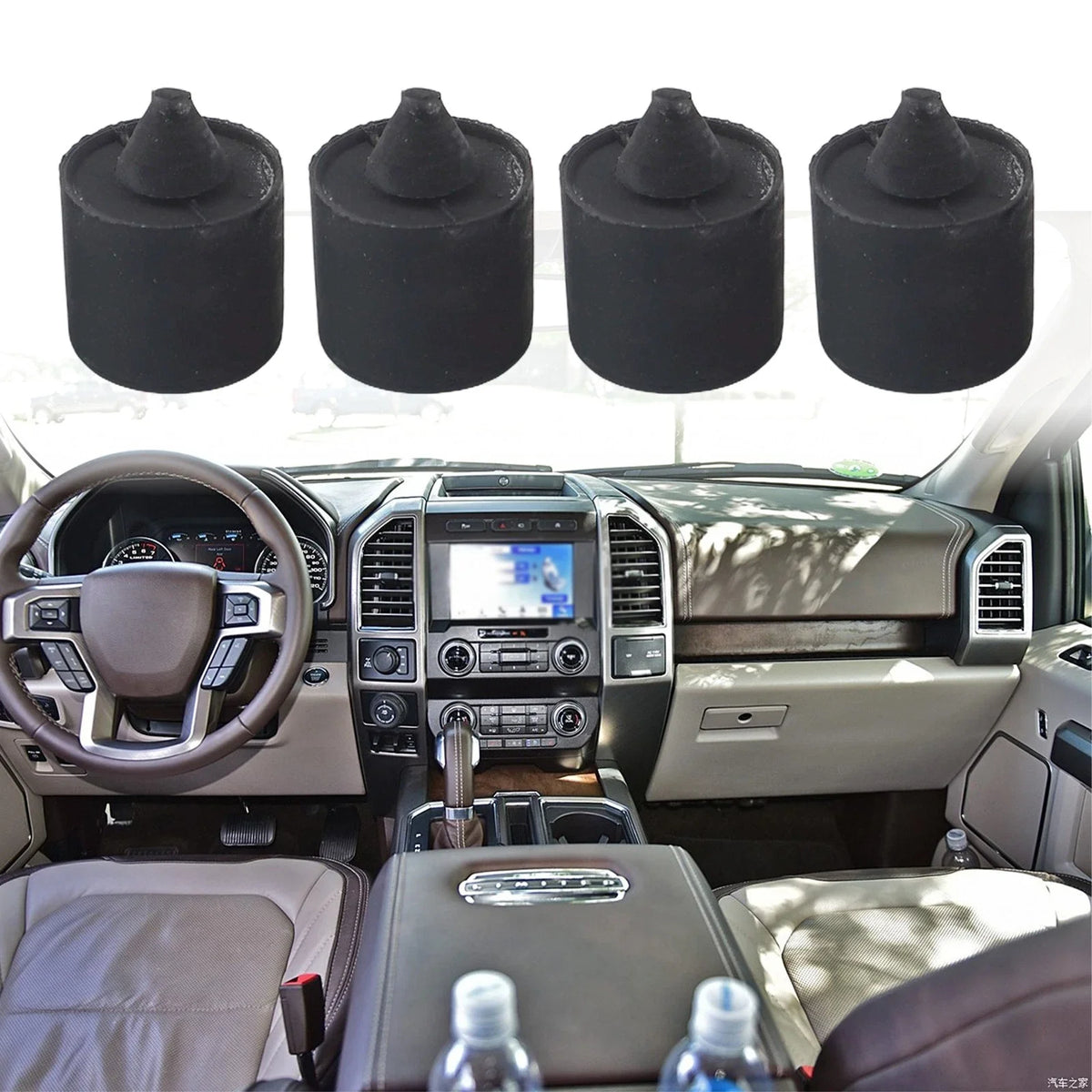 Rubber Bumper Set of 4 for Ford F150, Ranger, Lincoln (W705903S300)
