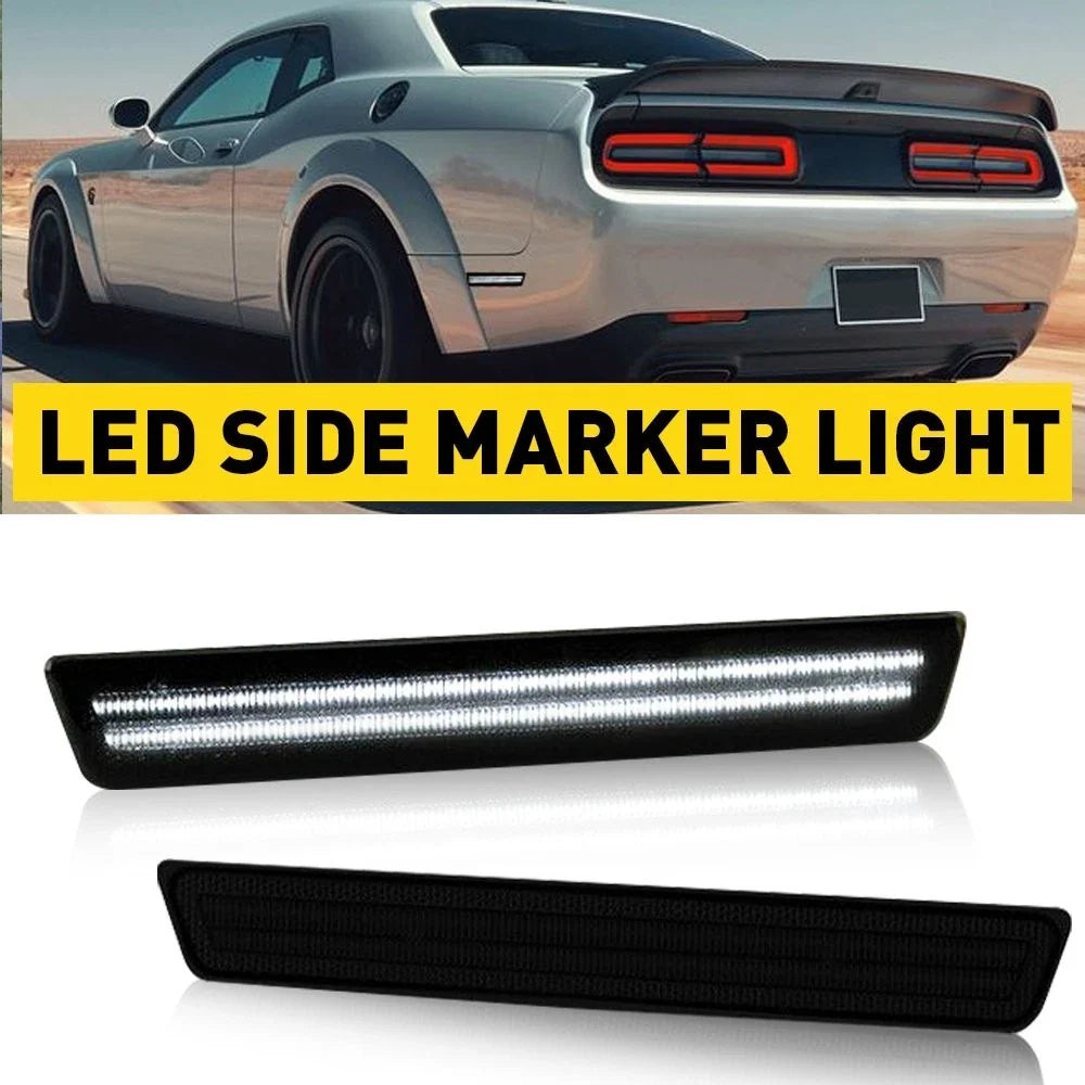 2X Rear LED Marker Side Light Fender Lamp for Dodge Challenger (2015–2022)