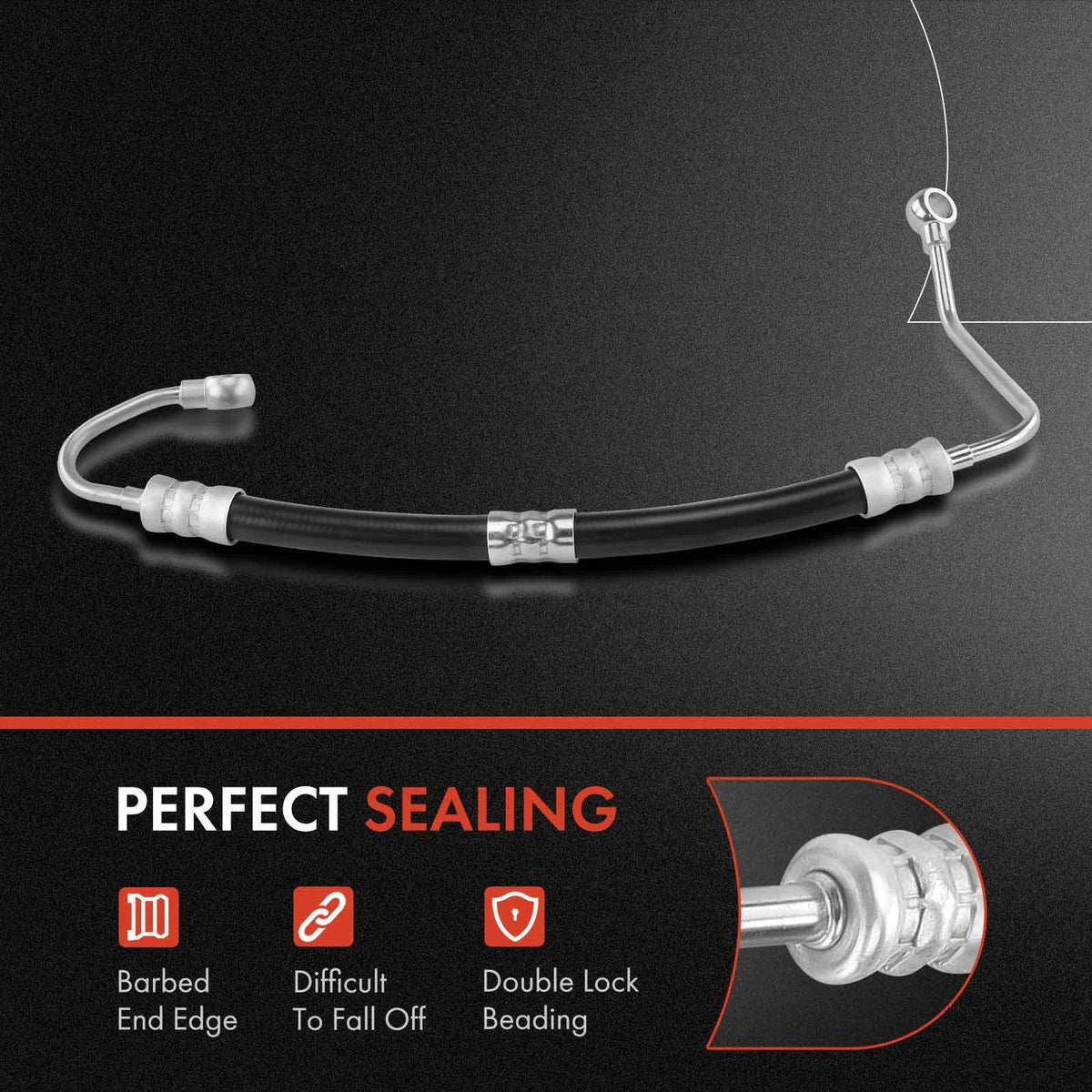 Power Steering Pressure Line Hose Assembly for BMW E36 318i (1994–1995) 59074, 3402664, 32411141729, 32411141918