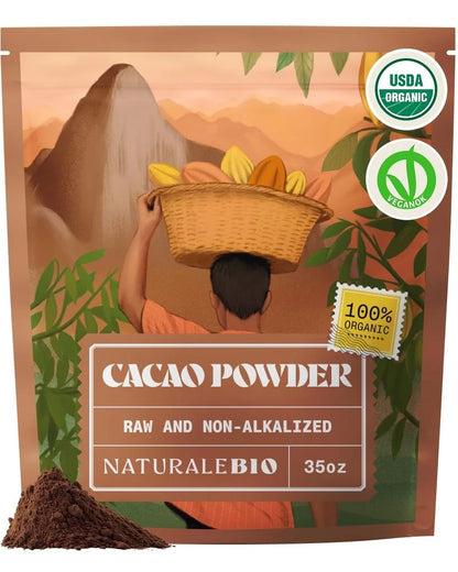 Cacao Powder Organic 35oz Unsweetened Non-Alkalized