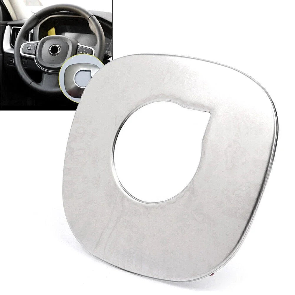 Steering Wheel Frame Cover Trim for Volvo XC60 (2018), XC90 (2015–2018) Silver