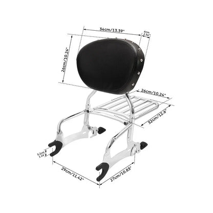 Backrest Sissy Bar & Luggage Rack for Indian Chieftain Springfield (2014–2022)