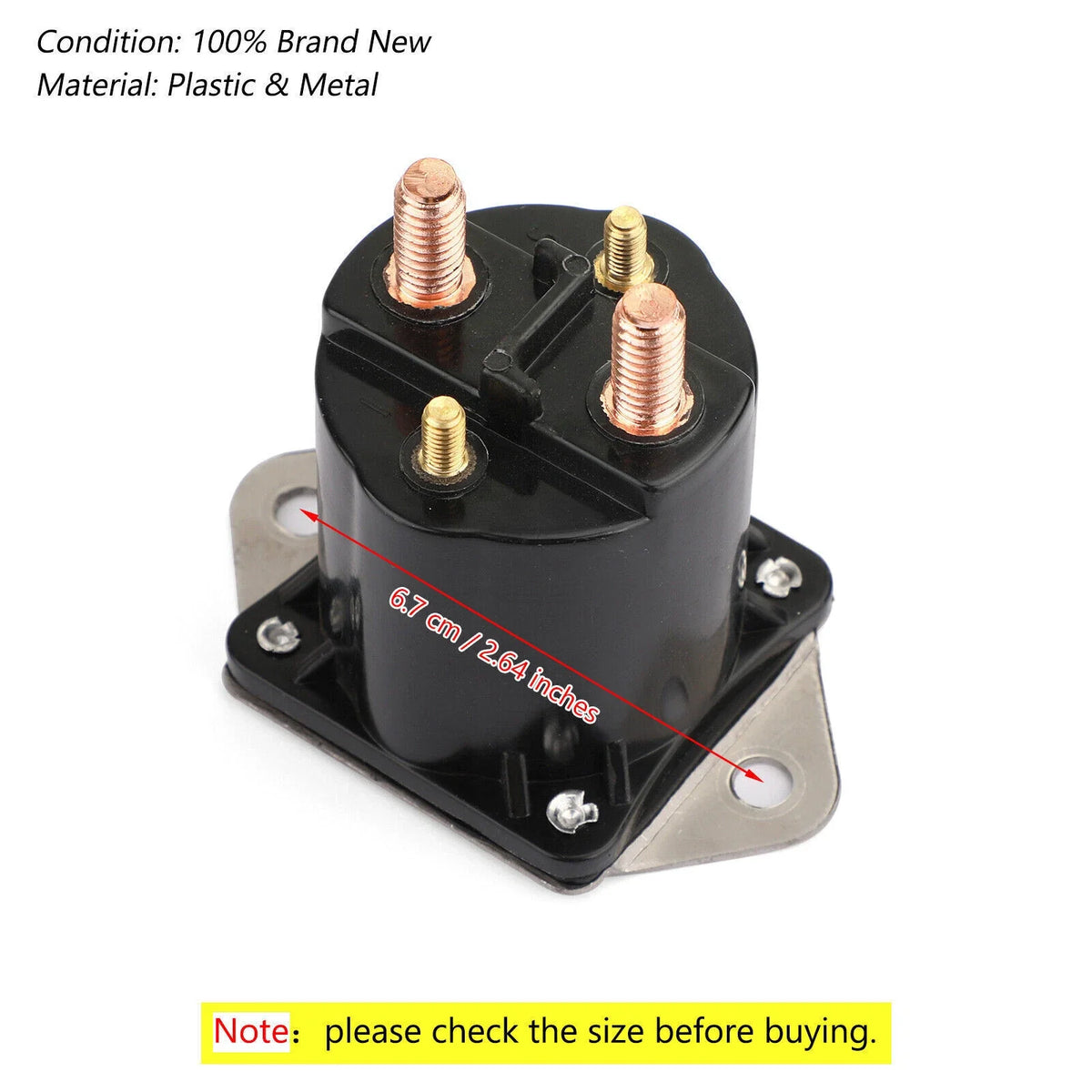 Solenoid 1013609 for Club Car DS & Precedent 12V Gas Golf Cart (1984-UP)