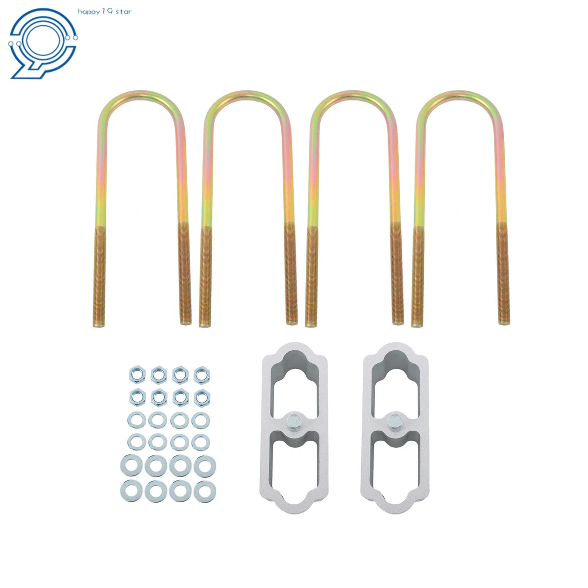 2" Drop Lowering Blocks U Bolts Kit for Chevy Belair Nomad 150 210 (1955–1957)