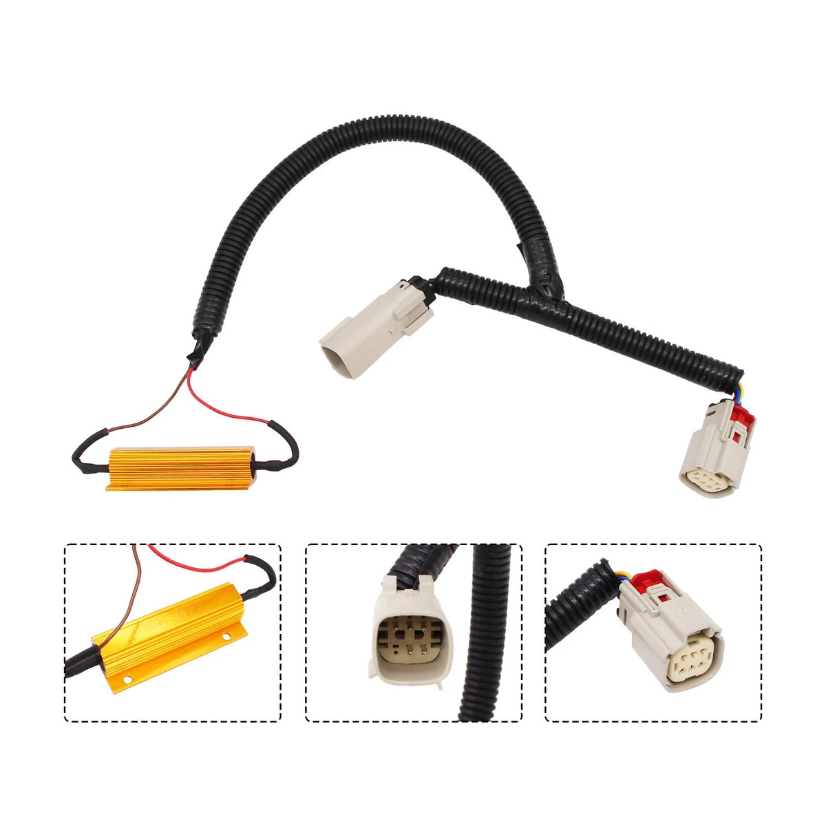 2X LED Tail Light Conversion Harness for GMC Sierra (2016–2018) C146-A009-BLK