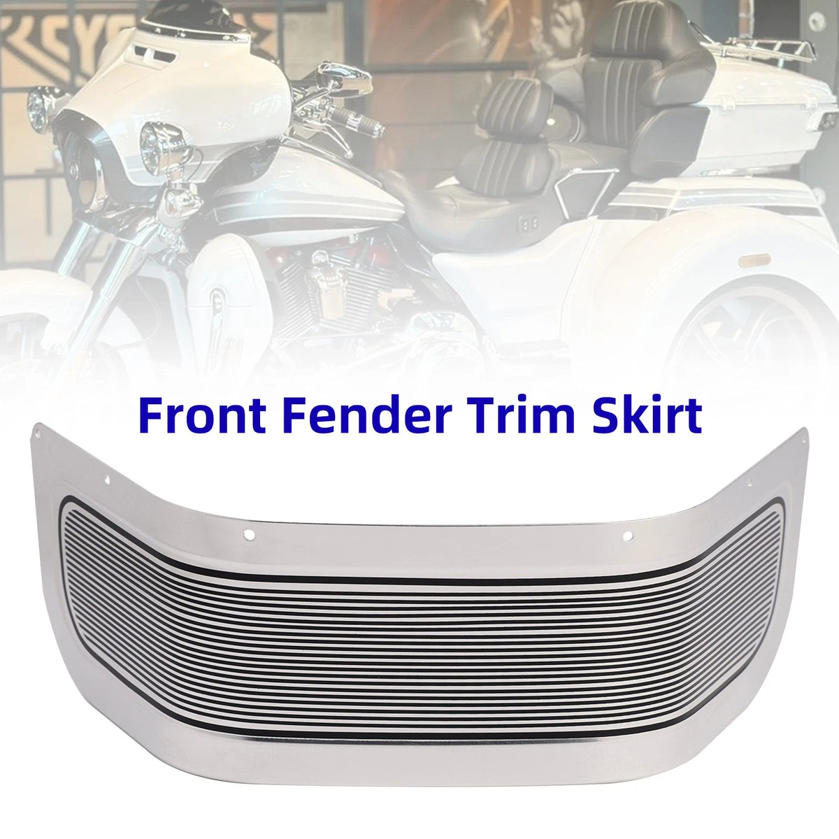 Front Fender Trim Skirt for Harley Touring Road King Electra Glide (2014–2024) RH-266-SIL