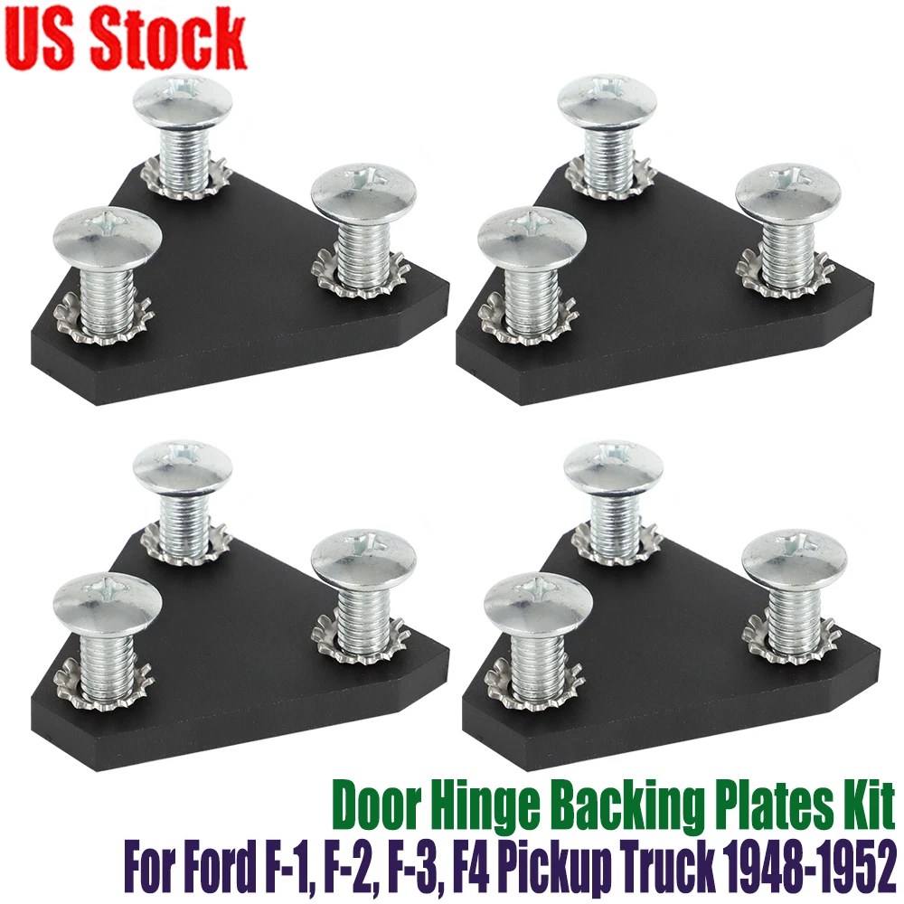 Door Hinge Nut Plate Backing Plates Kit for Ford F-1 F-2 F-3 F-4 (1948–1952)