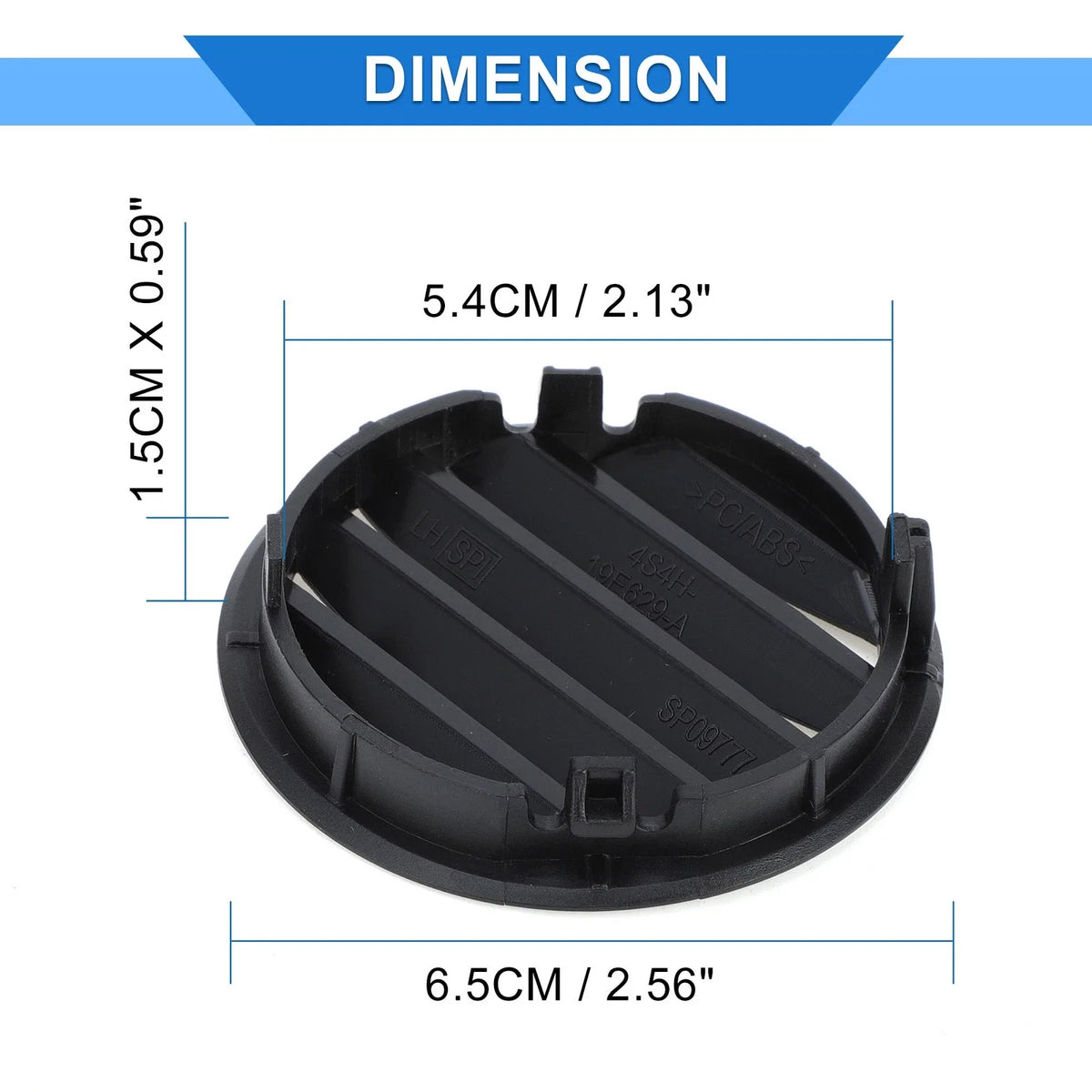 1 Pair Center Dash A/C Outlet for Ford Focus (2005–2007) Black Air Vent Panel