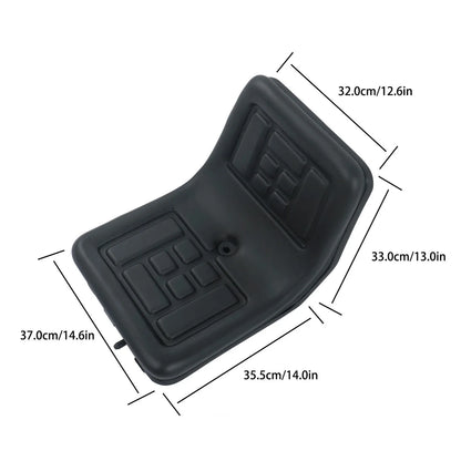 Universal Compact High Back Lawn Tractor Seat with Mounting Bolt Patterns