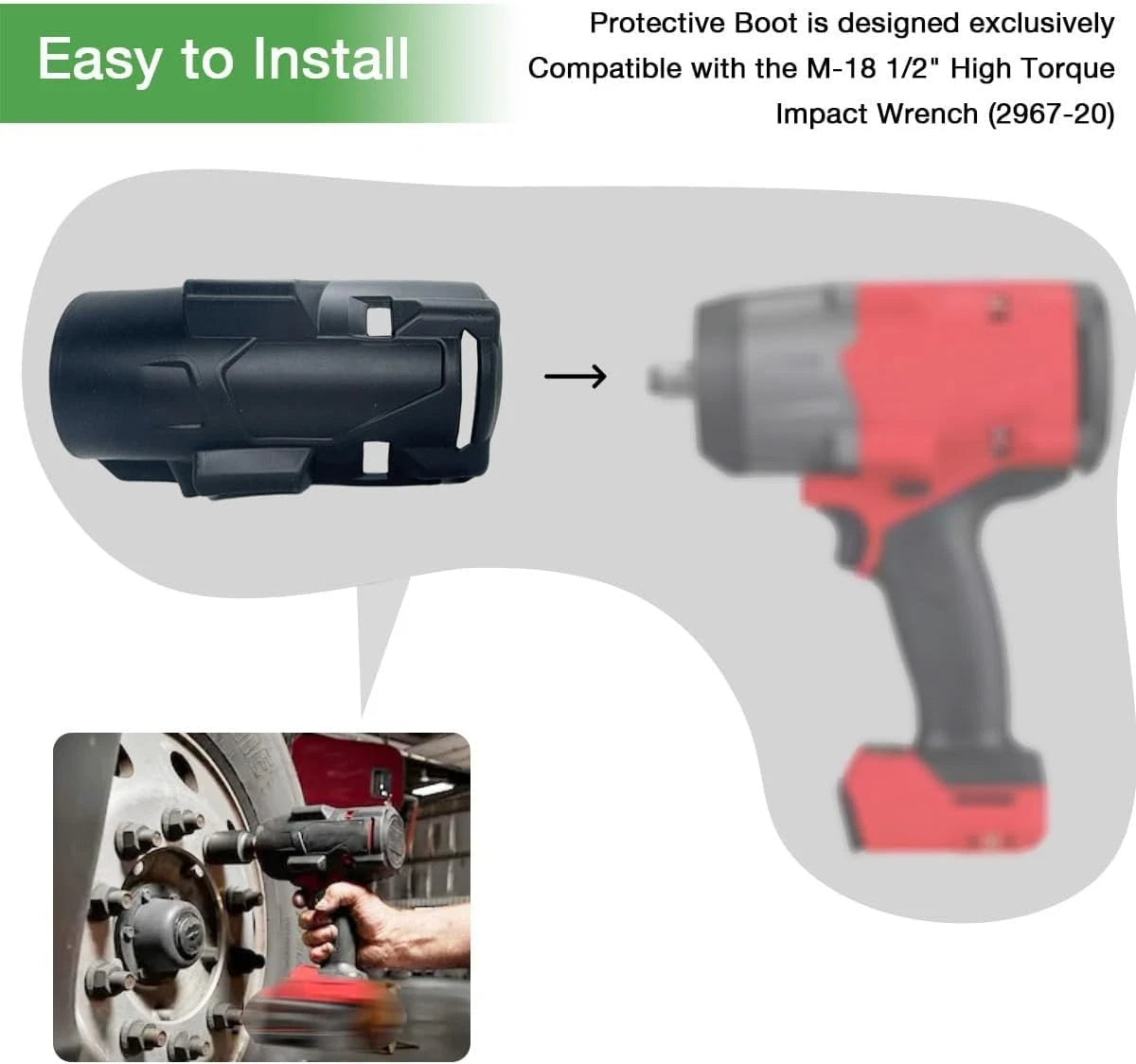 Protective Boot for 1/2 Impact Wrench, Driver (Fits 49-16-2967)