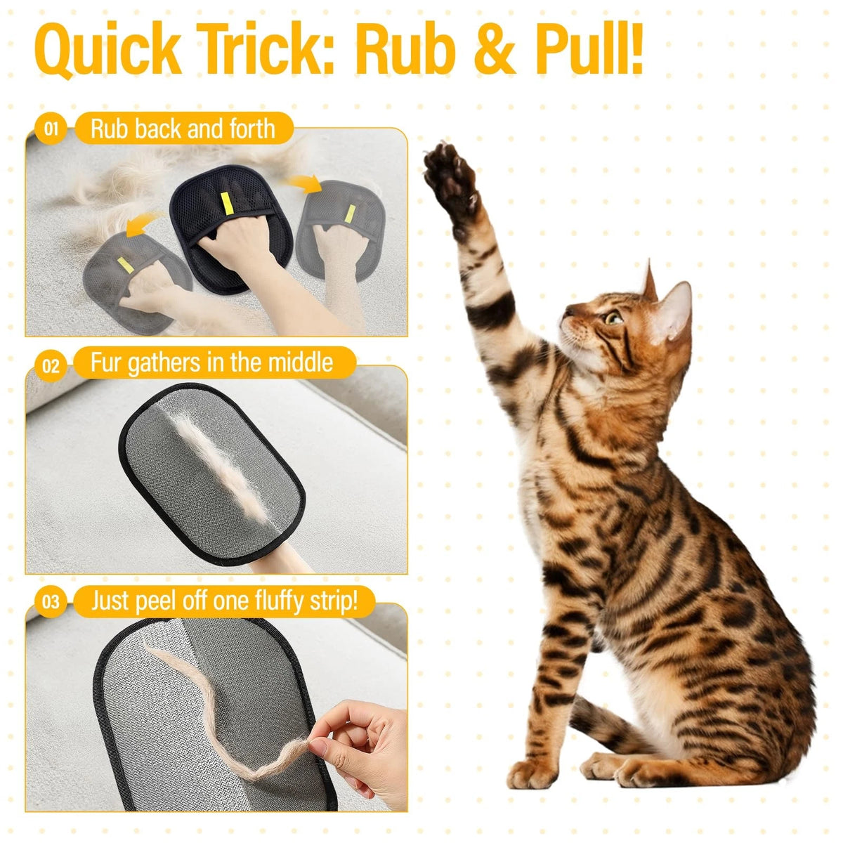 2X Pet Hair Removal Glove for Cats & Dogs (2010–2023)