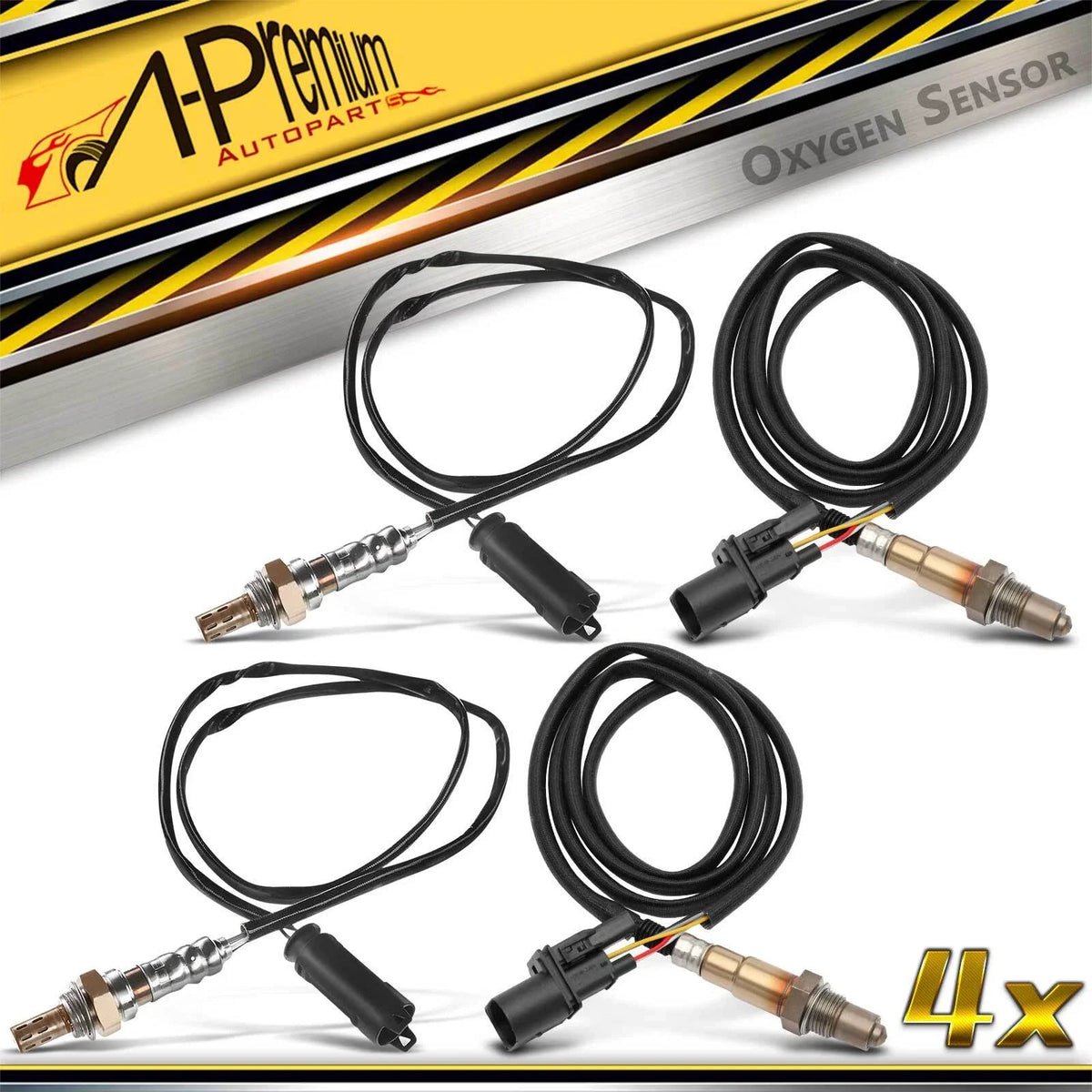 Set of 4 O2 Oxygen Sensors for BMW E46 325i, 325Ci (2003–2005)