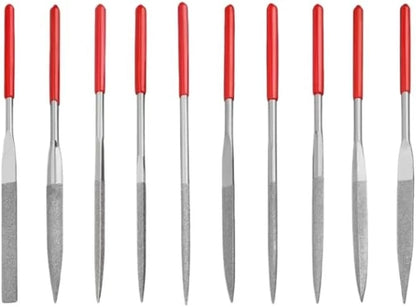 10-Piece Diamond Needle File Set for Jewelers (3x140mm)