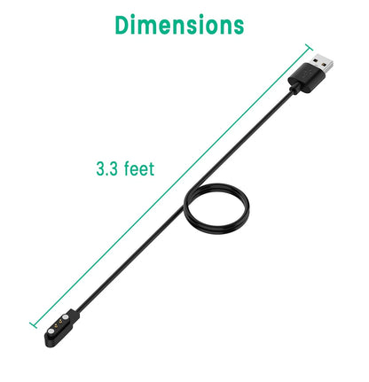 Charger for Wyze Watch 44mm 47mm (3 Feet, Black)