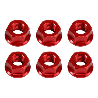 6x Rear Sprocket Nuts M10 x 1 Red for Ducati 1098 1098S 1098R 1198 (2007–2011)