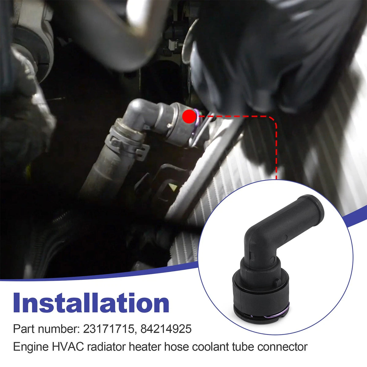Heater Hose Connector Elbow Fitting for Chevrolet Corvette C7 (2015–2019)