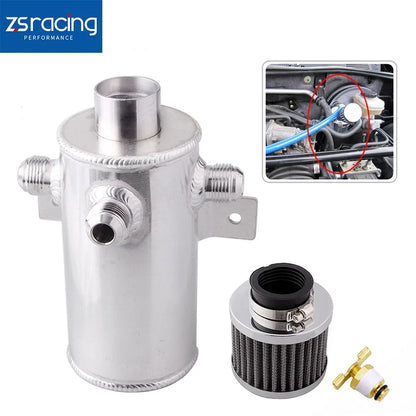 Oil Catch Tank Can 750ml Aluminum 3-AN10 Port Breather for Universal