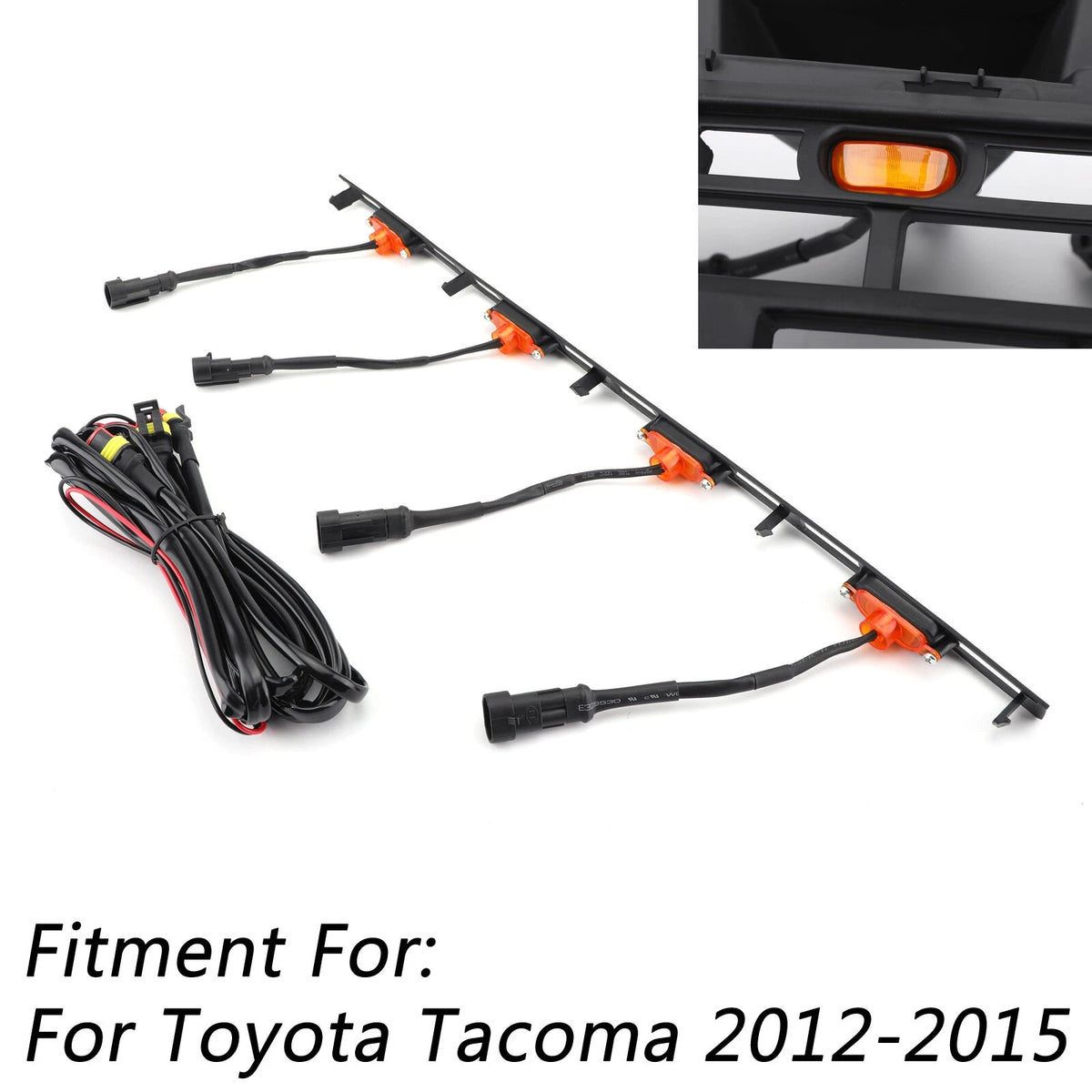 LED Front Bumper Hood Grille Lights for Tacoma (2012–2015) Grille-265-Amber