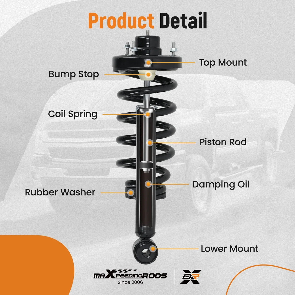 2X Rear Shock Absorber Assembly for Ford Expedition Lincoln Navigator (2007–2017)