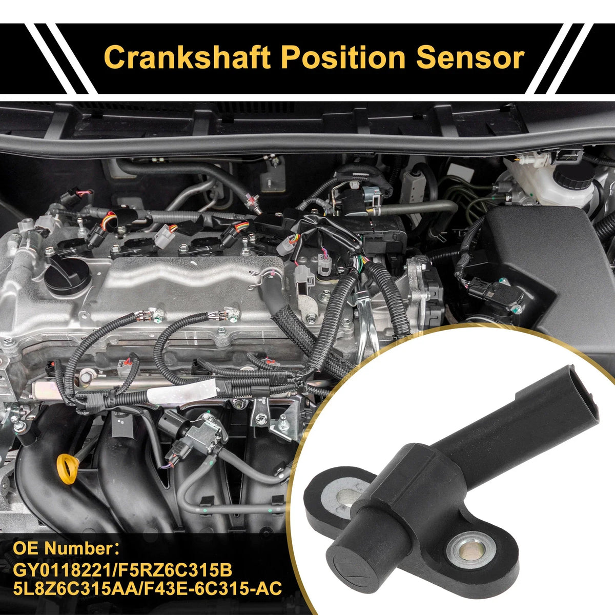 Crankshaft Position Sensor No.GY0118221 for Ford Mondeo 2.5i 24V (1994–1996)