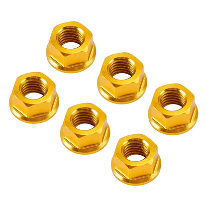Rear Sprocket Nut Kit M10x1.5mm Gold for Aprilia RSV RSV4 1000R (2004–2016)