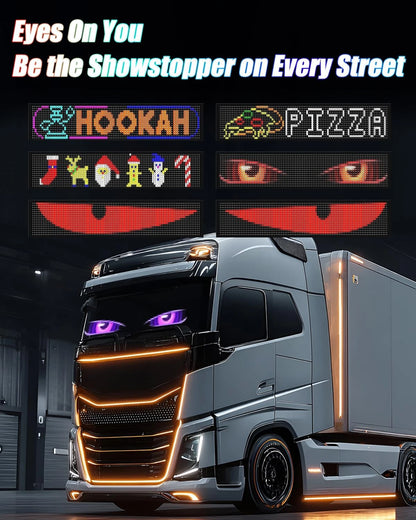 LED Devil Eyes Windshield Light for Cars & Trucks (Programmable Display)