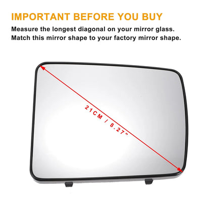 Right Side Heated Mirror Glass for Nissan, Opel, Renault 