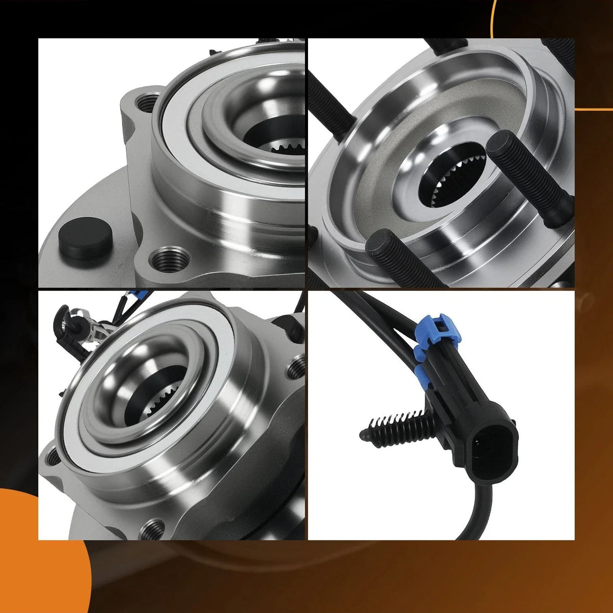 2x Front 8 Bolt Wheel Hub & Bearing for GMC Sierra 3500 HD (2007–2010) 515099