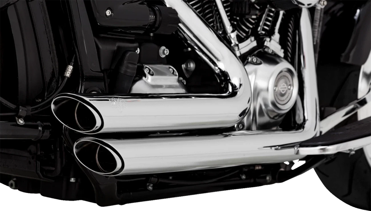 Vance & Hines Shortshots Chrome Exhaust for Harley Softail FXDR Fat Bob (2018–2022)