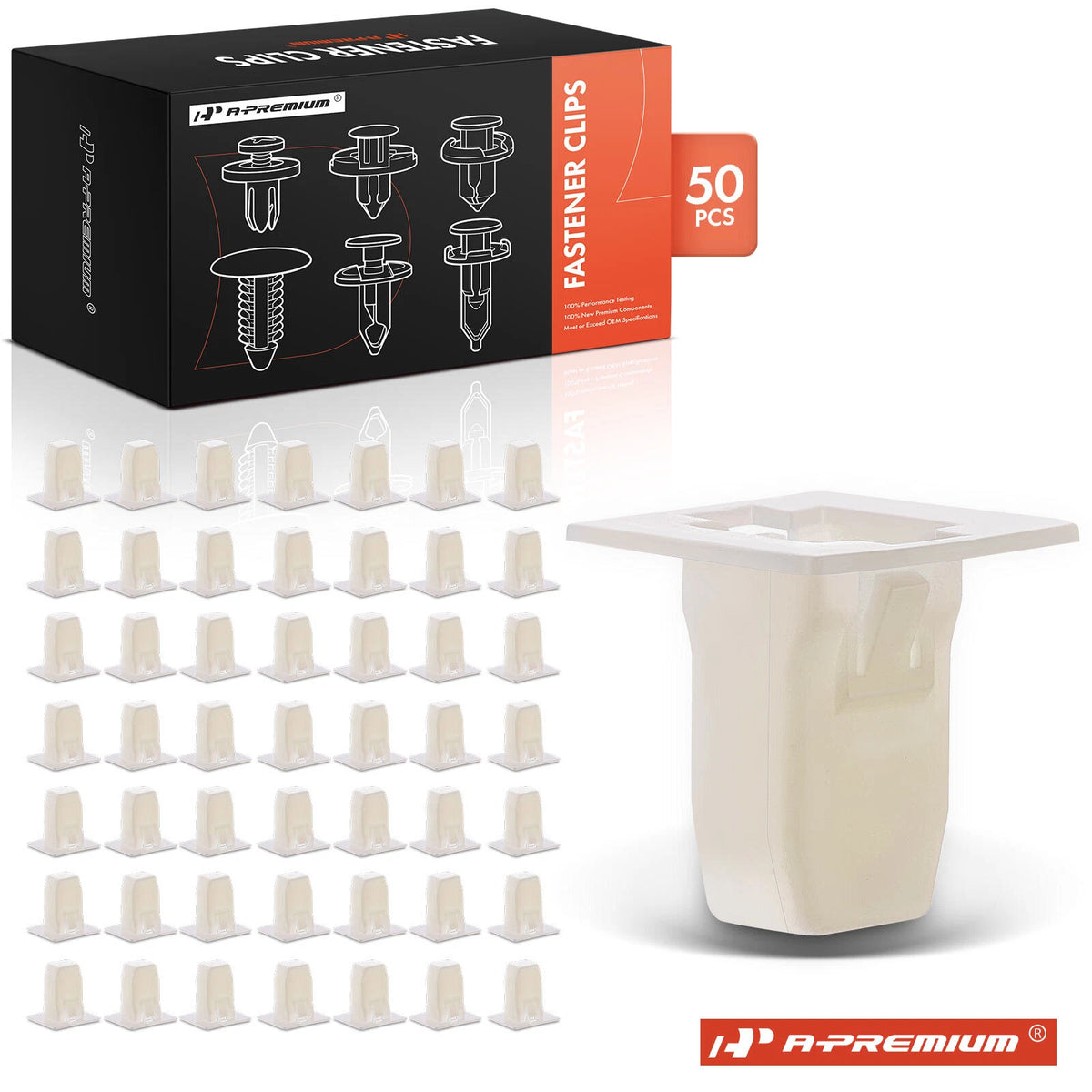 Set of 50 Nylon Bumper Cover Grommet Retainer Clips for Honda (90106SW3003)