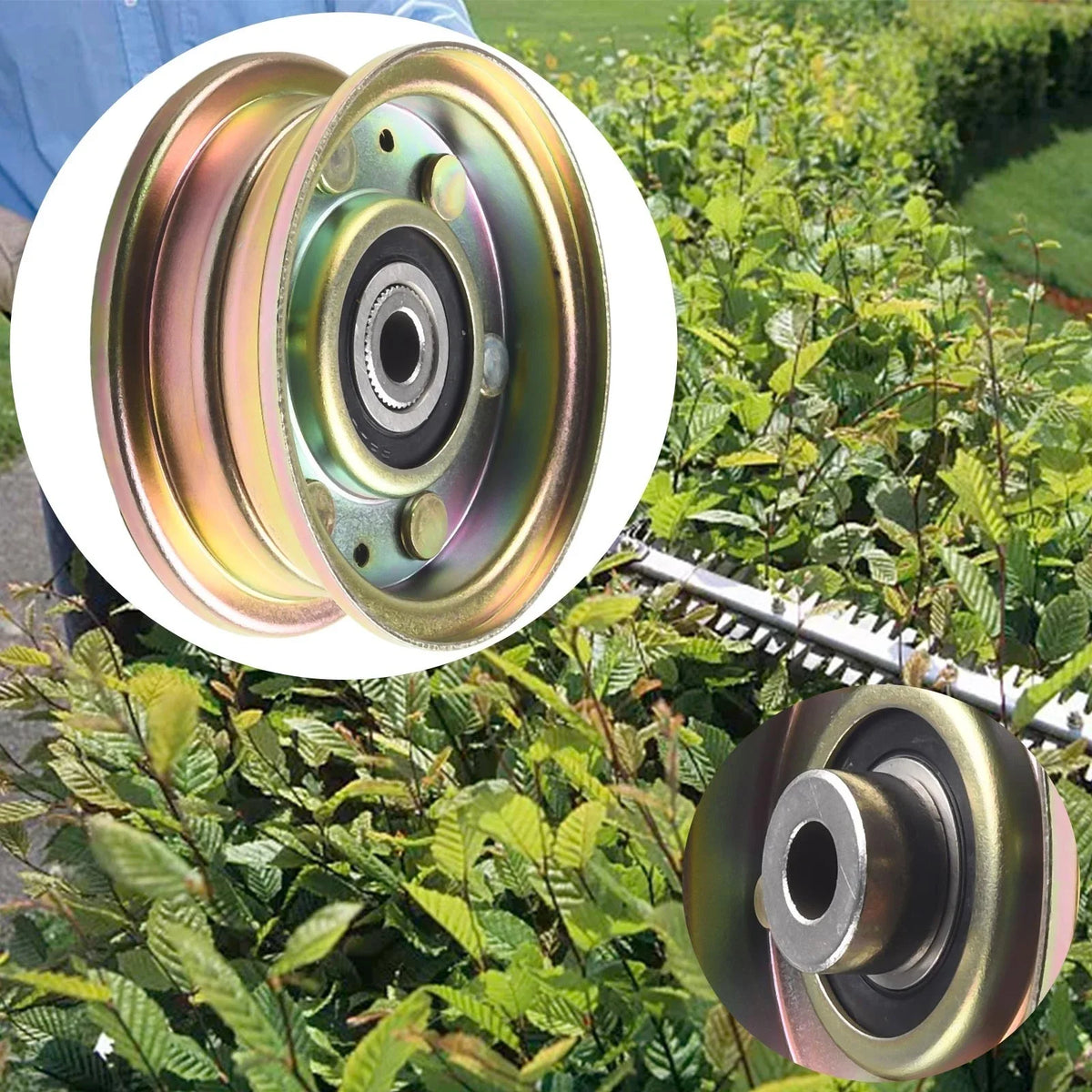 Metal Pulley for White Outdoor Lawn Tractor (7.9x7.9x2.8cm)