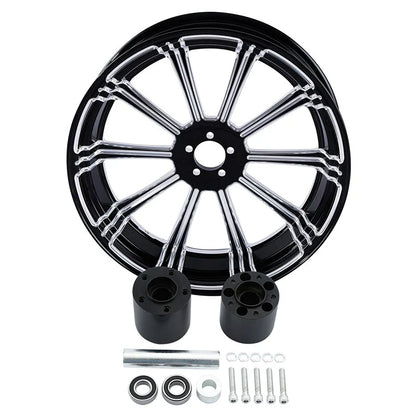 21" Front & 18" Rear Wheel Rim Disc Hub Pulley for Harley Touring (2009–2023)