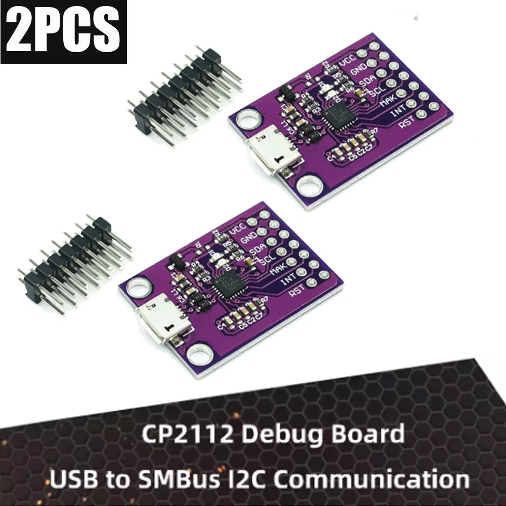 2X CP2112 Debug Board USB to SMBus I2C for CCS811 Sensor Module