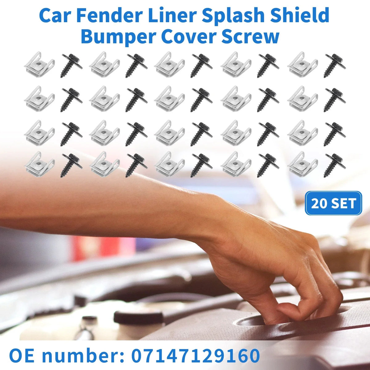 30 Set Fender Liner Splash Shield Bumper Cover Screw for BMW 1 Series (2011)
