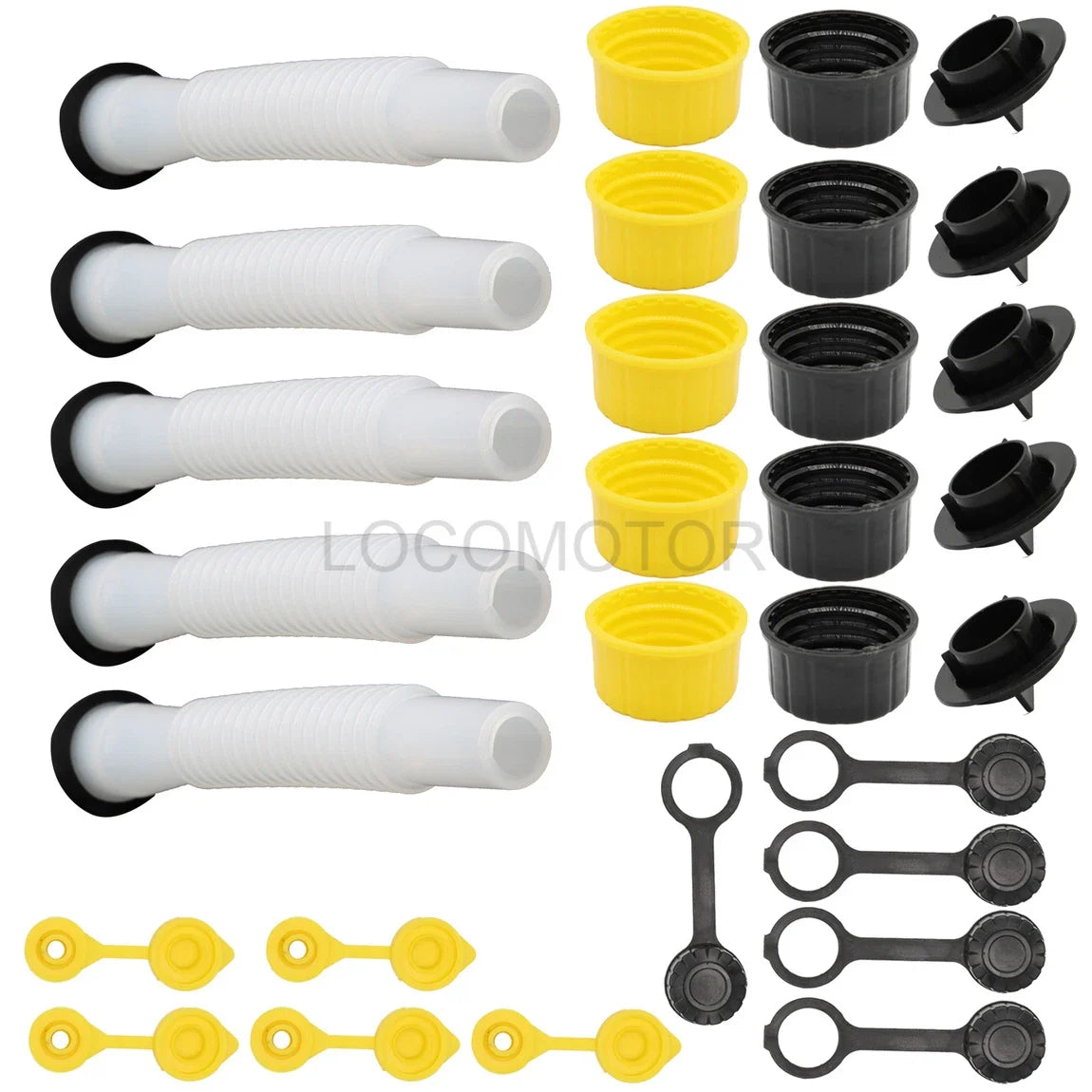 5X Replacement Gas Can Spout Nozzle Vent Kit for Plastic Gas Cans (Old Style)