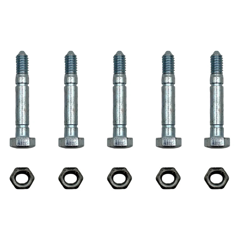 5 Pack Shear Pins & Nuts for Ariens Snow Blower (510015, 51001500)