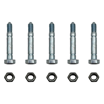 5 Pack Shear Pins & Nuts for Ariens Snow Blower (510015, 51001500)